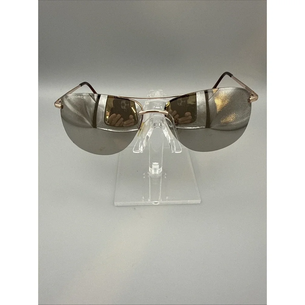 Aviators Black/Rose Gold Frame/Mirrored Lens 